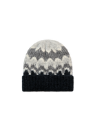 Fairisle Intarsia Beanie - Black