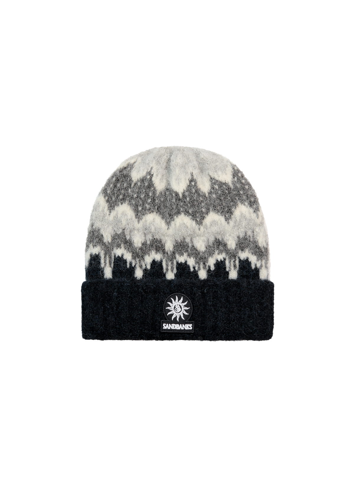 Fairisle Intarsia Beanie - Black