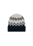 Fairisle Intarsia Beanie - Navy