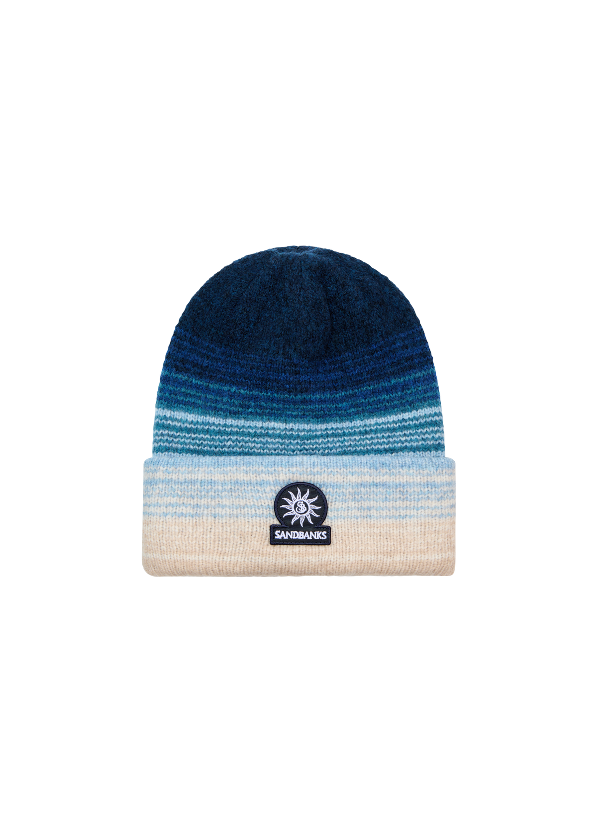 Tri-Colour Gradient Beanie - Navy