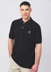 Sandbanks Badge Logo Pique Polo Shirt - Black - Sandbanks