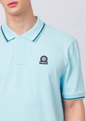 Sandbanks Badge Logo Polo Shirt - Crystal Blue - Sandbanks