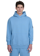 Sandbanks Badge Logo Hoodie - Dusty Blue