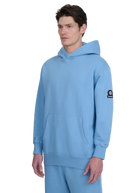 Sandbanks Badge Logo Hoodie - Dusty Blue