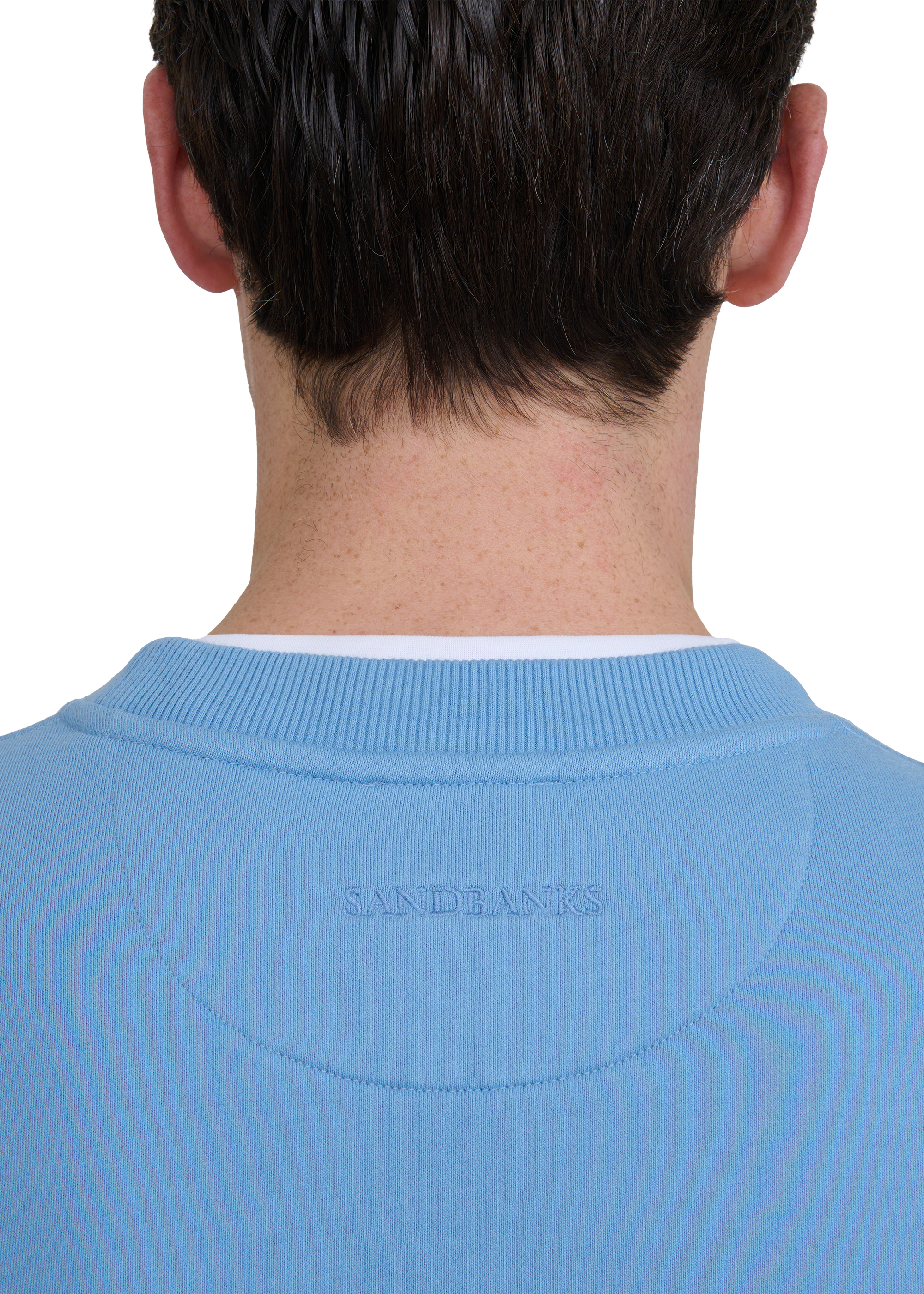 Sandbanks Badge Logo Sweatshirt - Dusty Blue