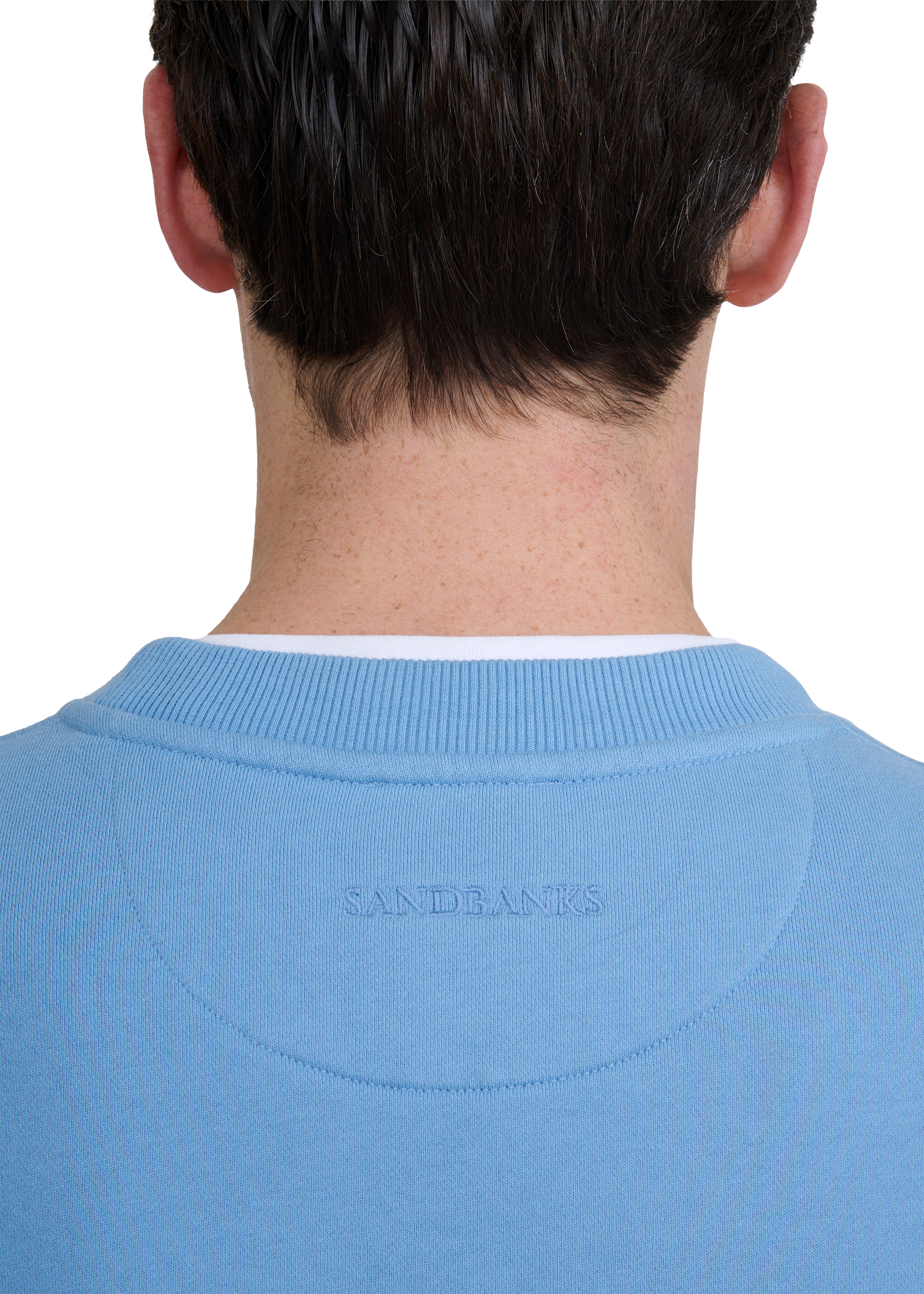 Sandbanks Badge Logo Sweatshirt - Dusty Blue