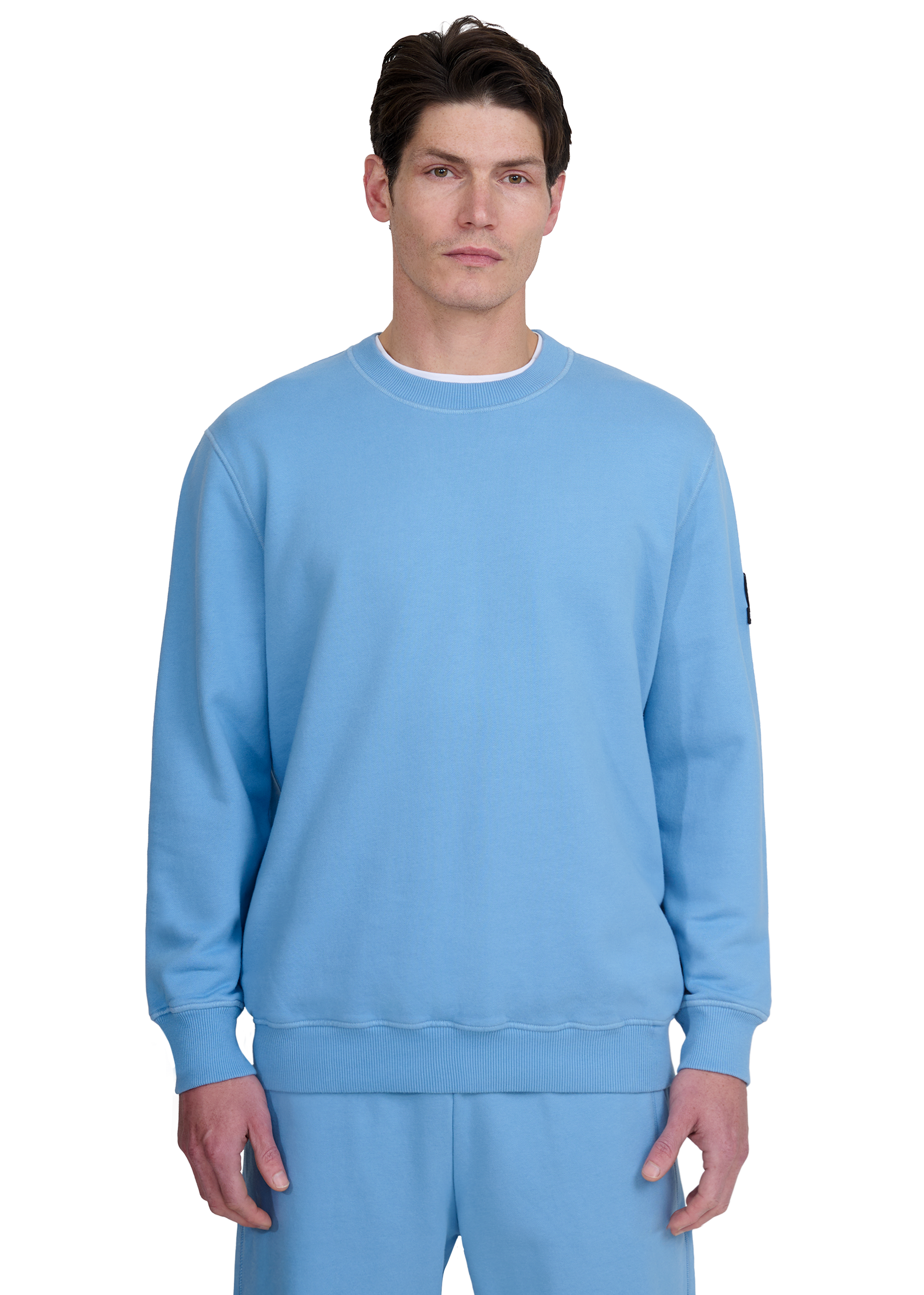 Sandbanks Badge Logo Sweatshirt - Dusty Blue