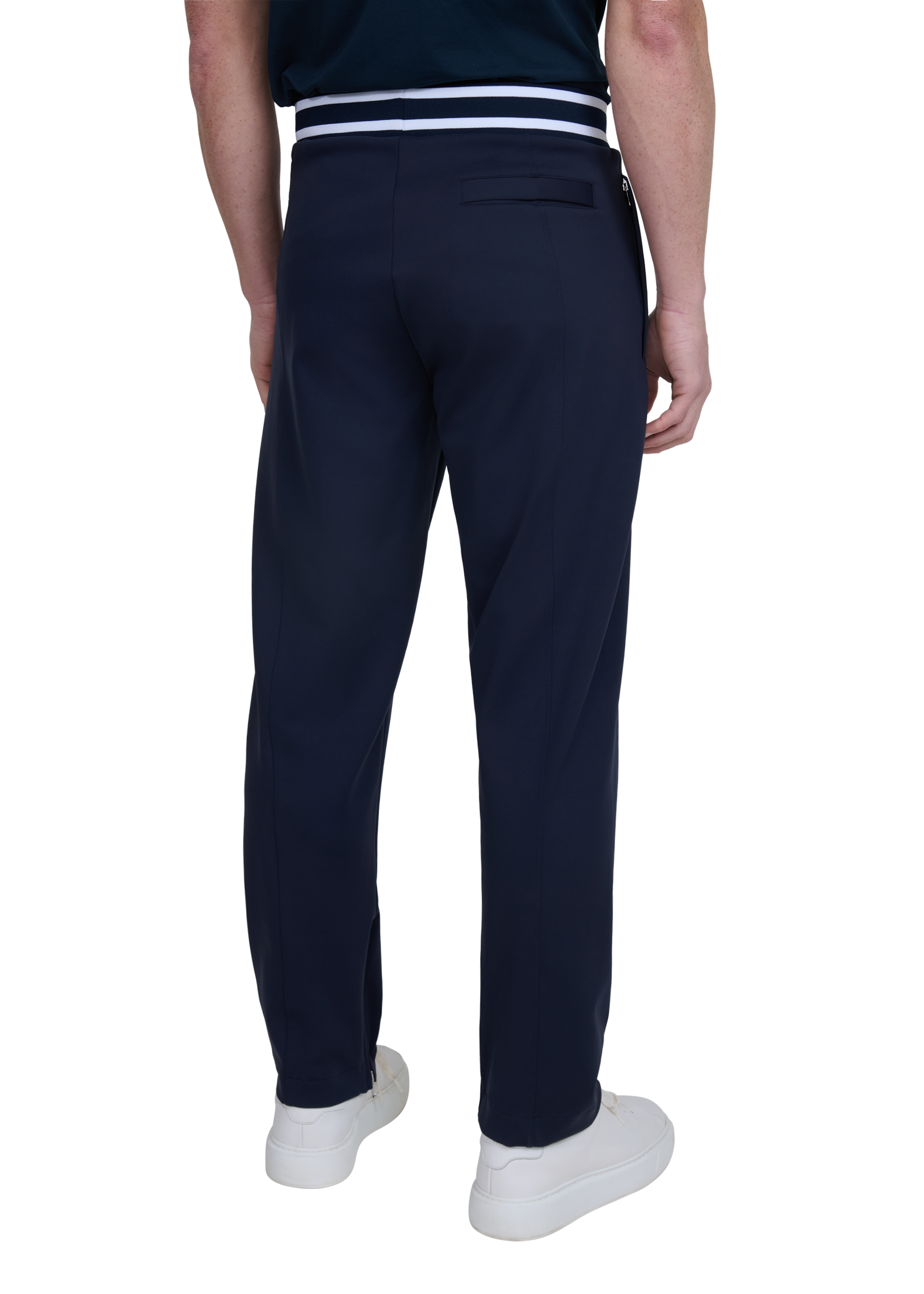 Contrast Stripe Track Pant - Navy