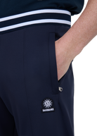 Contrast Stripe Track Pant - Navy
