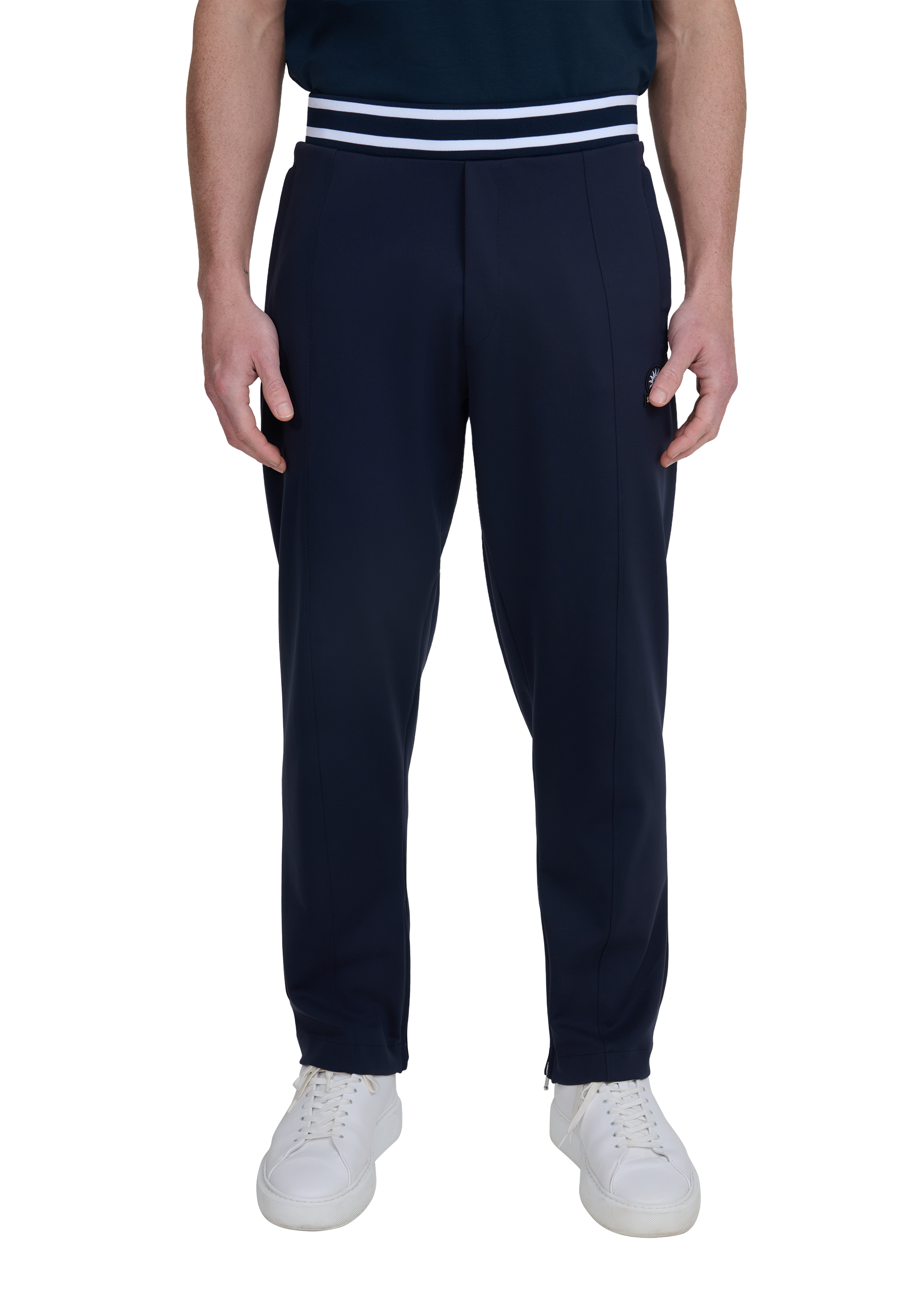 Contrast Stripe Track Pant - Navy