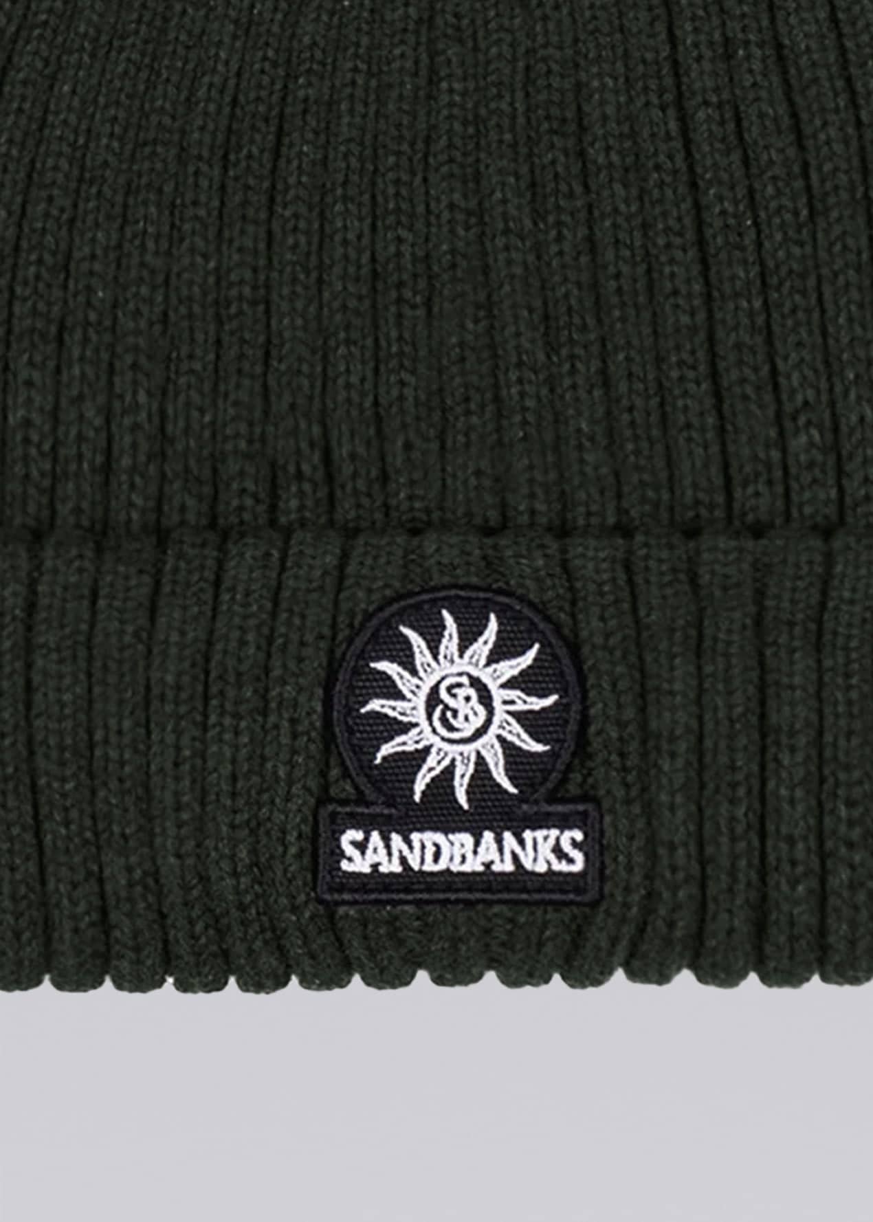 Sandbanks Badge Logo Beanie - Khaki