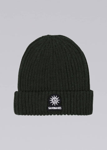 Sandbanks Badge Logo Beanie - Khaki