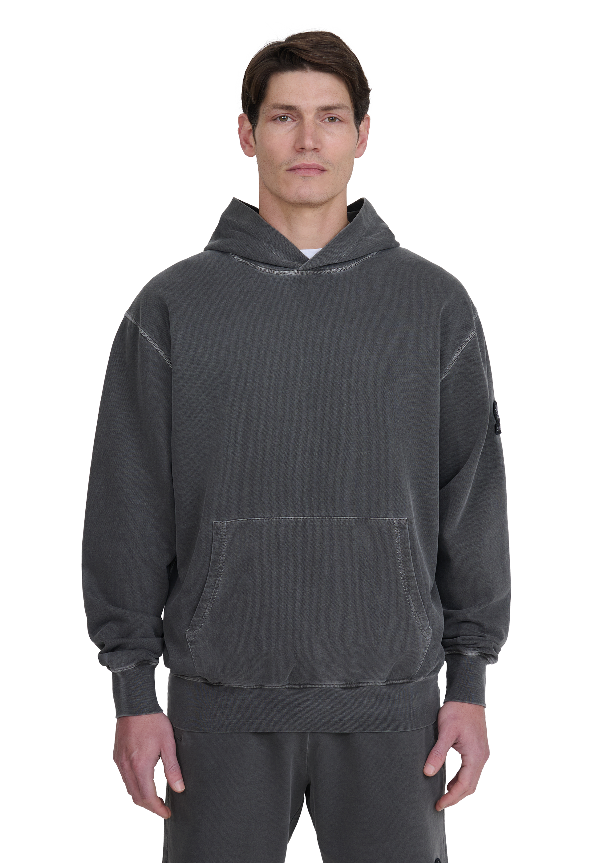 Sandbanks Mineral Wash Hoodie - Slate