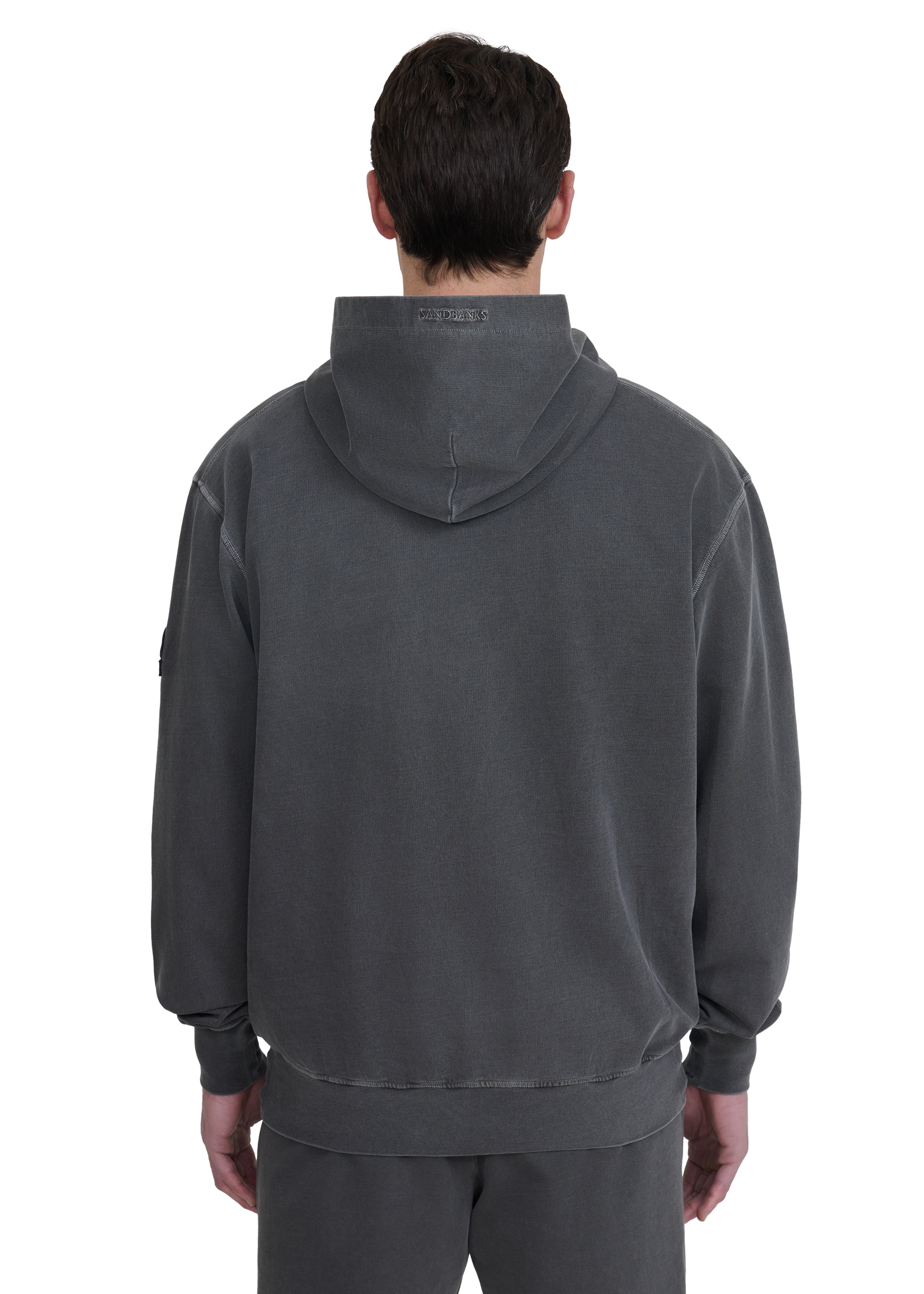Sandbanks Mineral Wash Hoodie - Slate