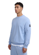 Sandbanks Badge Logo Mineral Wash Sweatshirt - Dusty Blue
