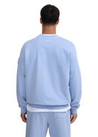 Sandbanks Badge Logo Mineral Wash Sweatshirt - Dusty Blue