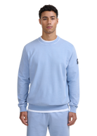 Sandbanks Badge Logo Mineral Wash Sweatshirt - Dusty Blue