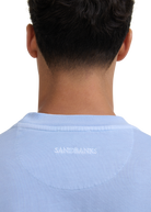 Sandbanks Badge Logo Mineral Wash Sweatshirt - Dusty Blue