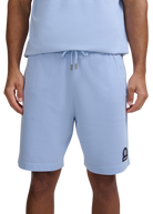 Sandbanks Badge Logo Mineral Wash Short - Dusty Blue