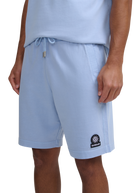 Sandbanks Badge Logo Mineral Wash Short - Dusty Blue