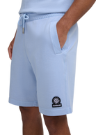 Sandbanks Badge Logo Mineral Wash Short - Dusty Blue