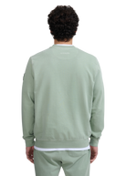 Sandbanks Badge Logo Mineral Wash Sweatshirt - Sage