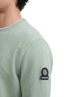 Sandbanks Badge Logo Mineral Wash Sweatshirt - Sage