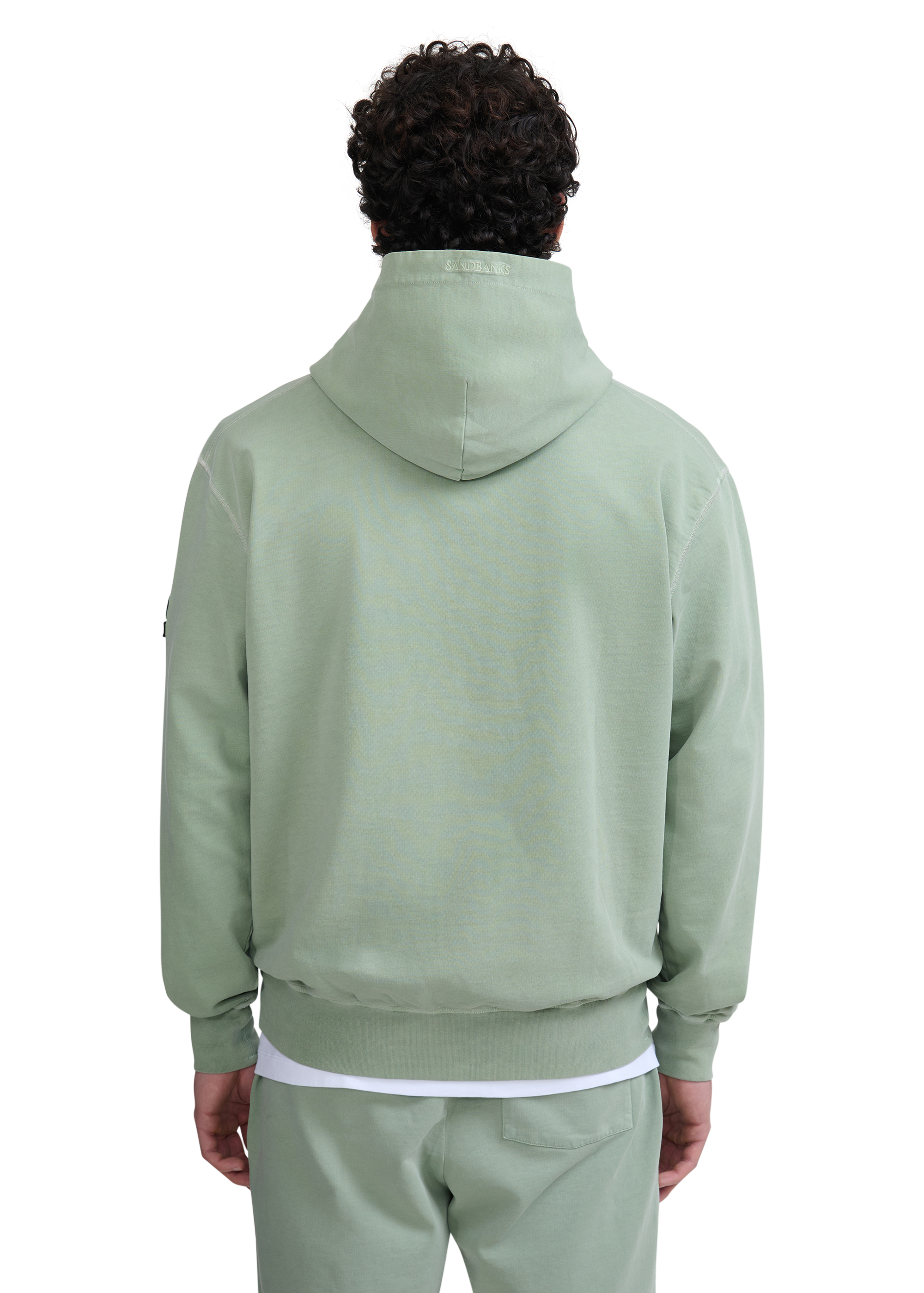 Sandbanks Mineral Wash Hoodie - Sage
