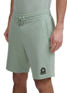 Sandbanks Badge Logo Mineral Wash Short - Sage