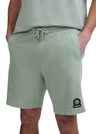 Sandbanks Badge Logo Mineral Wash Short - Sage