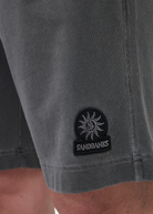 Sandbanks Badge Logo Mineral Wash Short - Slate