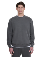 Sandbanks Badge Logo Mineral Wash Sweatshirt - Slate