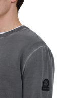 Sandbanks Badge Logo Mineral Wash Sweatshirt - Slate
