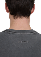 Sandbanks Badge Logo Mineral Wash Sweatshirt - Slate