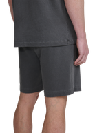 Sandbanks Badge Logo Mineral Wash Short - Slate