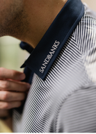 Sandbanks Golf Fine Stripe Polo Shirt - Navy