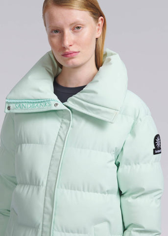 Sandbanks Haven Oversized Long Puffer - Mint - Sandbanks