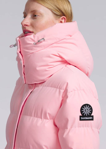 Sandbanks Haven Oversized Long Puffer - Crystal Rose - Sandbanks