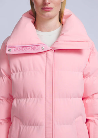 Sandbanks Haven Oversized Long Puffer - Crystal Rose - Sandbanks