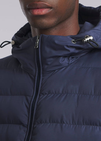 Sandbanks Hooded Hybrid Knit Jacket - Navy