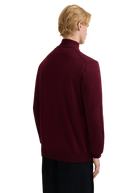 Sandbanks Merino Wool Quarter Zip Knitted Jumper - Port