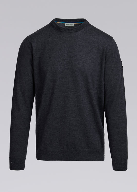 Sandbanks Fine Gauge Knitted Jumper - Anthracite