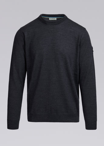 Sandbanks Fine Gauge Knitted Jumper - Anthracite