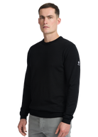 Sandbanks Merino Wool Crew Neck Jumper - Black