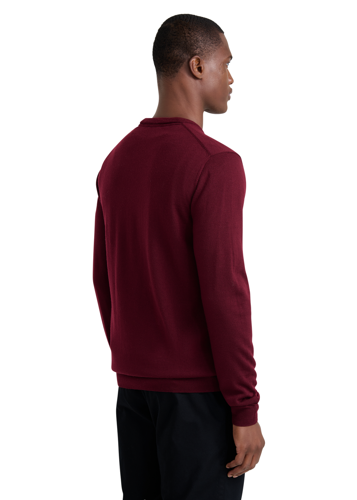 Sandbanks Merino Wool Crew Neck Jumper - Port