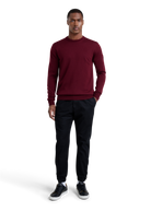 Sandbanks Merino Wool Crew Neck Jumper - Port