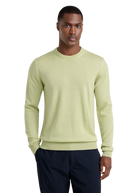 Sandbanks Merino Wool Crew Neck Jumper - Sage