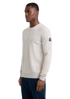 Sandbanks Merino Wool Crew Neck Jumper - Stone