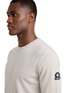 Sandbanks Merino Wool Crew Neck Jumper - Stone
