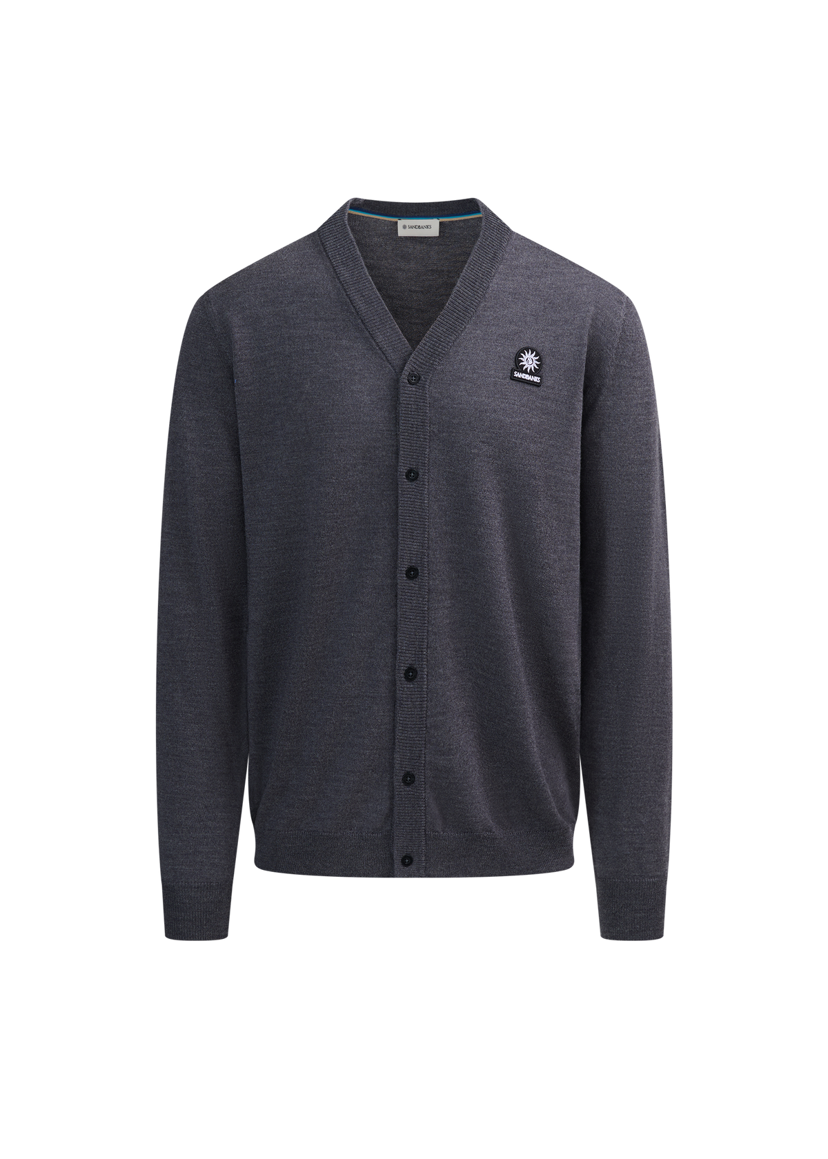 Retro Button Through Cardigan - Anthracite